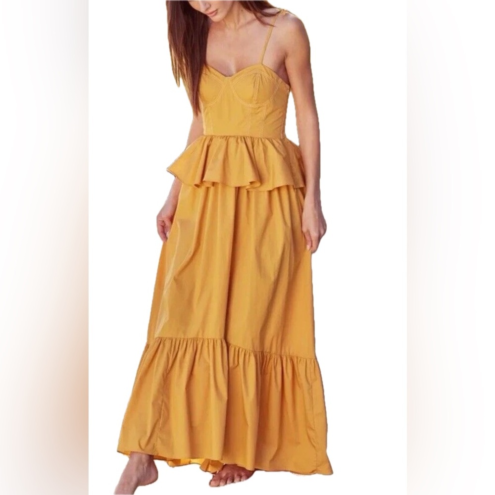 Misa Los Angeles Yellow Maxi Dress